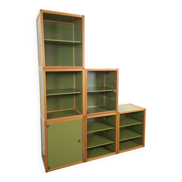 Conception du système de profil Flötotto – Module de rangement – 6 pièces – Hêtre vert, Lp
