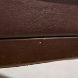 Three-seater leather sofa