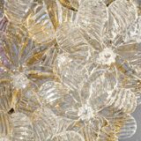 Amazing set of 2 Murano glass ceiling flower by Seguso for Venini
