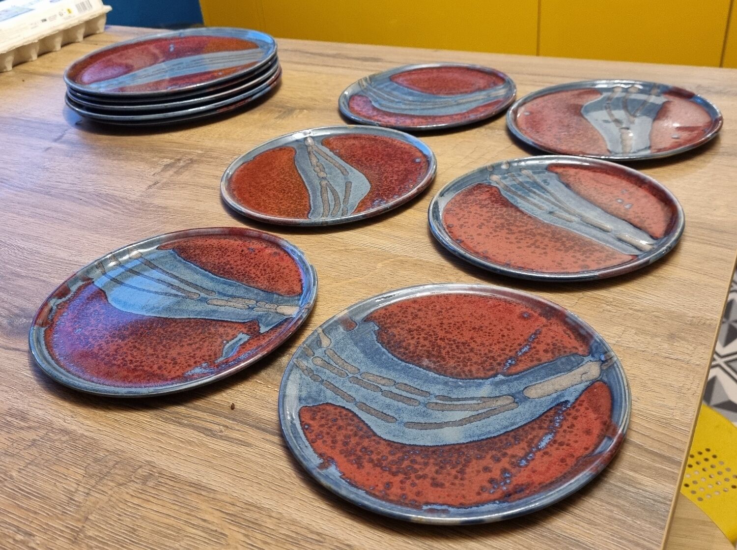 6 glazed stoneware plates from Poterie du Mejou