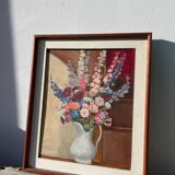 Bouquet of flowers signed old painting