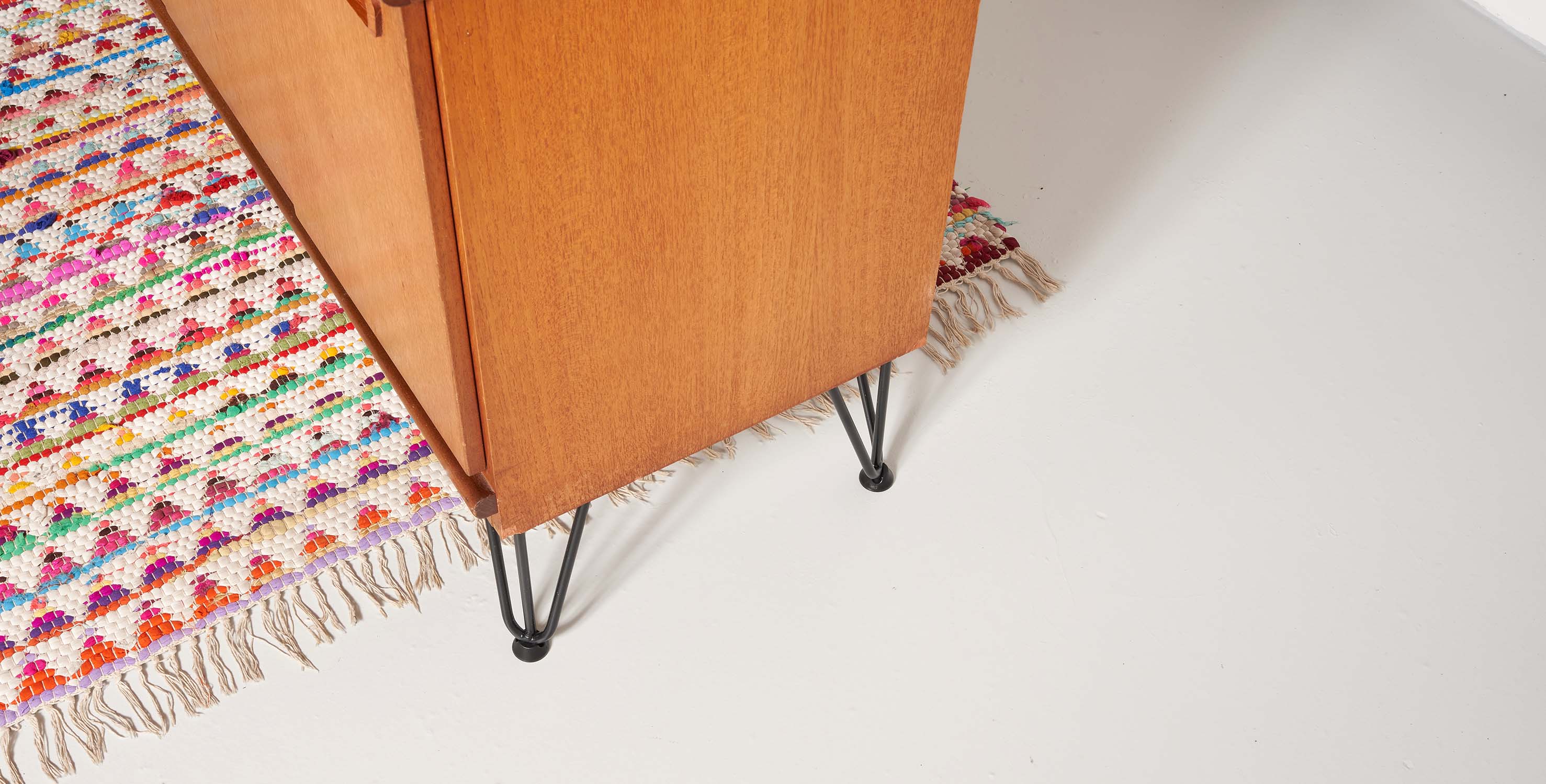 Sideboard feet metal vintage, Scandinavian style, 200cm