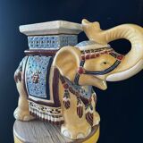 Elephant plant pot ceramic 1970s - xl - blue -