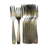 Silver metal cake forks