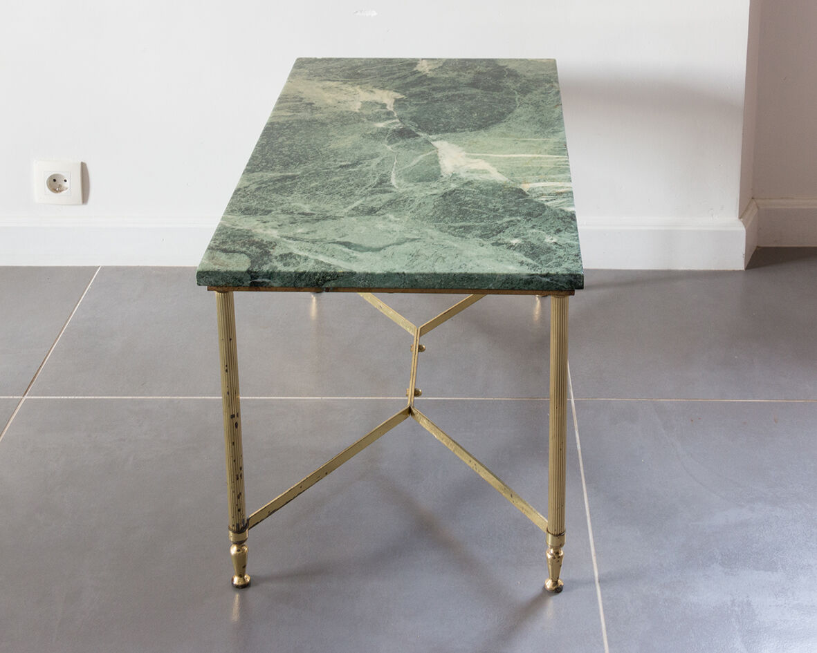 Green marble coffee table