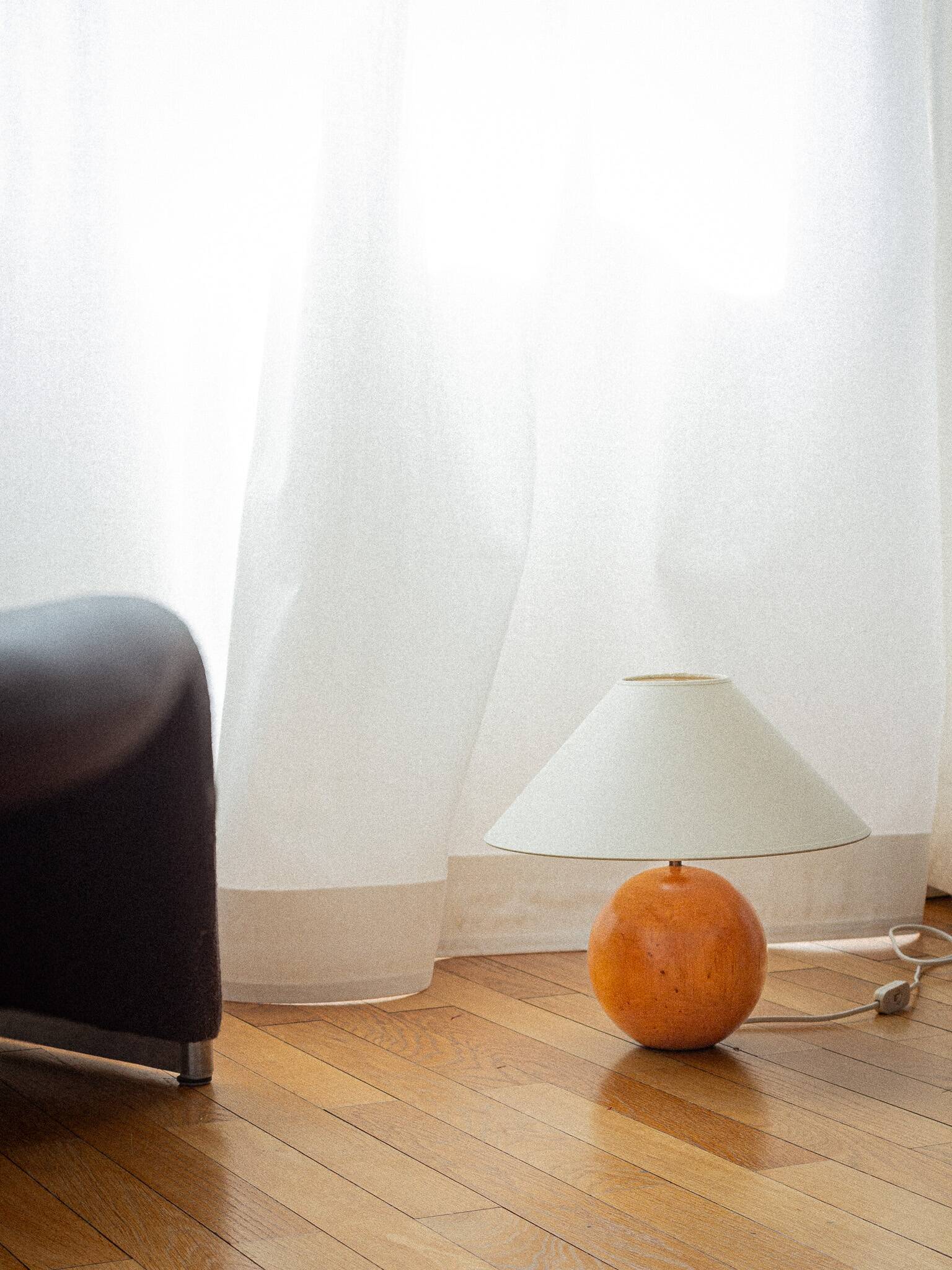 Ornamental lamp base made of elm wood, Italy 1960s.