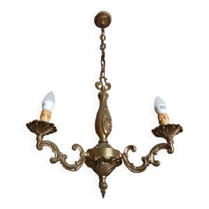 lustre en bronze à 3 - branches
