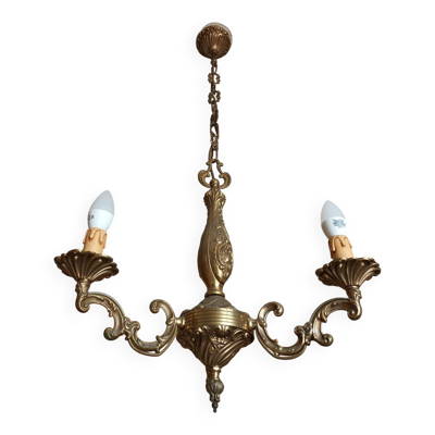 Lustre en bronze à 3 branches