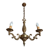 Three-branch bronze chandelier