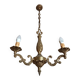 Three-branch bronze chandelier