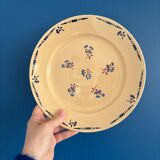 Set of 10 Lunéville Flore Vintage Flat Plates, antique earthenware