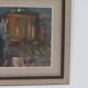 Huile sur toile suédoise originale – « Deux personnages à une table »