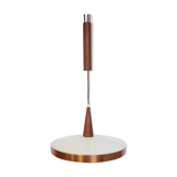 Scandinavian teak and copper hanging mounts and drops