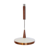 Suspension monte et baisse scandinave teak et cuivre