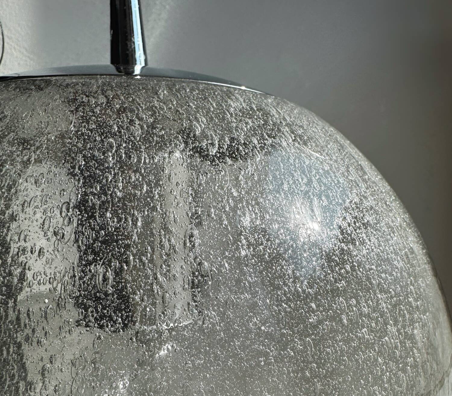 Bubble glass pendant light from the 70s