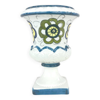 Vase Médicis en céramique italienne, peint à la main, circa 1960-70