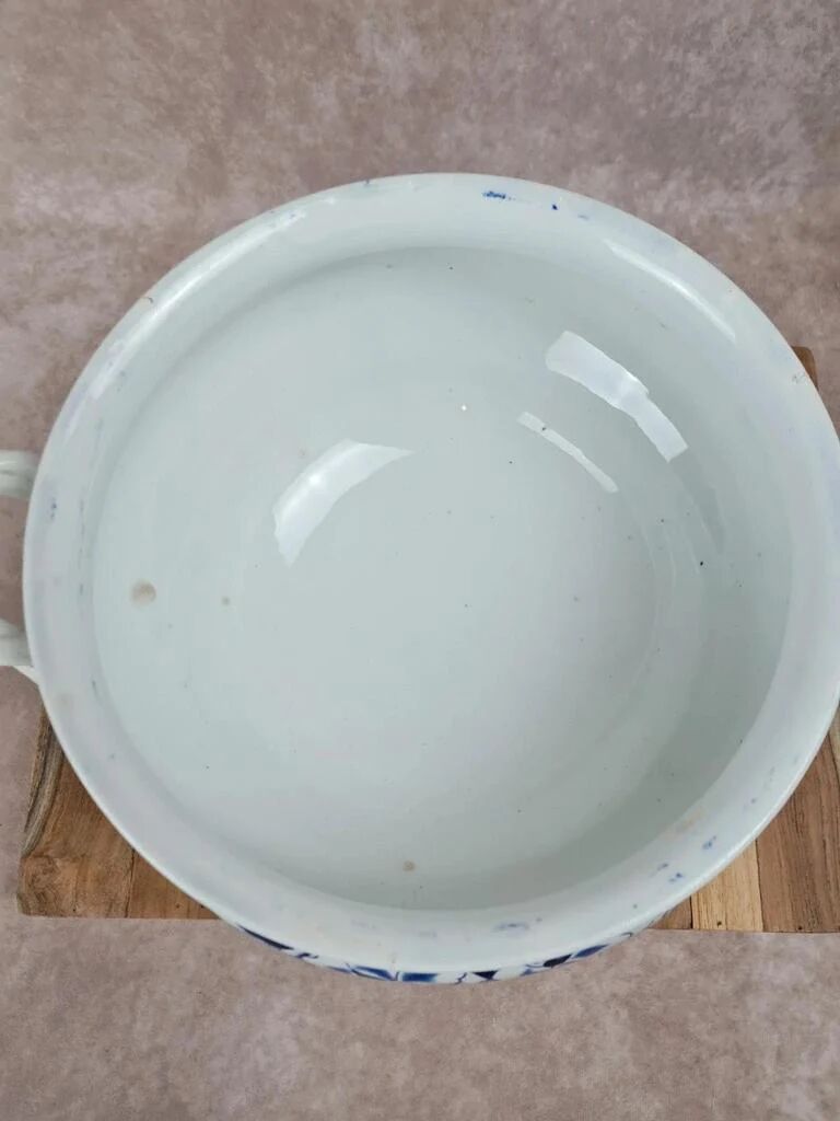 Large antique soup tureen Creil & Montereau – Flora model