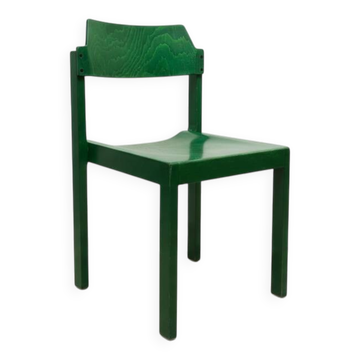 Scandinavian chair by Rainer Schell, green stain