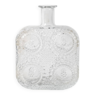 Vase en verre transparent Grapponia par Nanny Still pour Riihimäki / Finlande / 1968