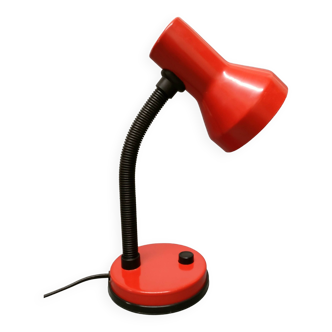 Elite - industrial style desk lamp - red lacquered metal - netherlands - 90's