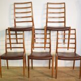 Niels O Moller's series of 5 chairs in Rio rosewood