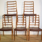 Niels O Moller's series of 5 chairs in Rio rosewood