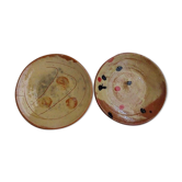 Decorated terracotta duo of dishes