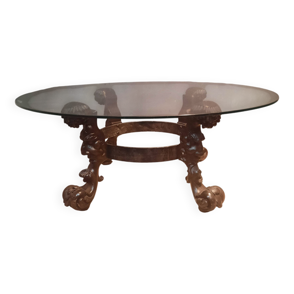 Table basse ronde gothique