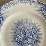 Set of 2 St Amand ironstone plates, Jardinière model