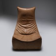 Stunning lounge chair The Rock in brown leather by Gerard Van Den Berg - Montis