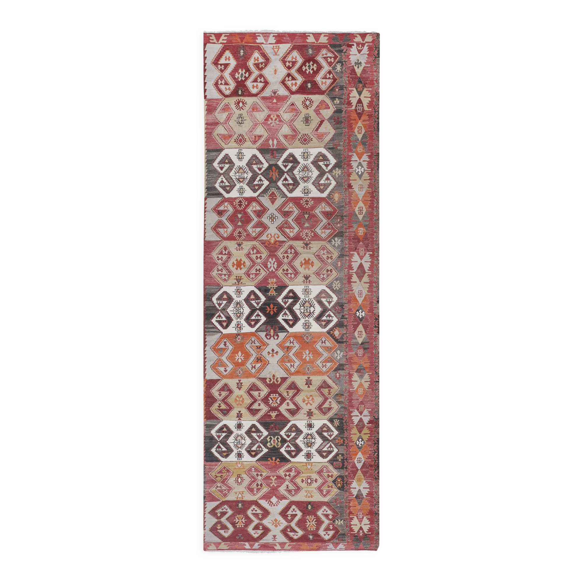 Vintage Turkish rug from Oushak, handwoven 150x440 cm