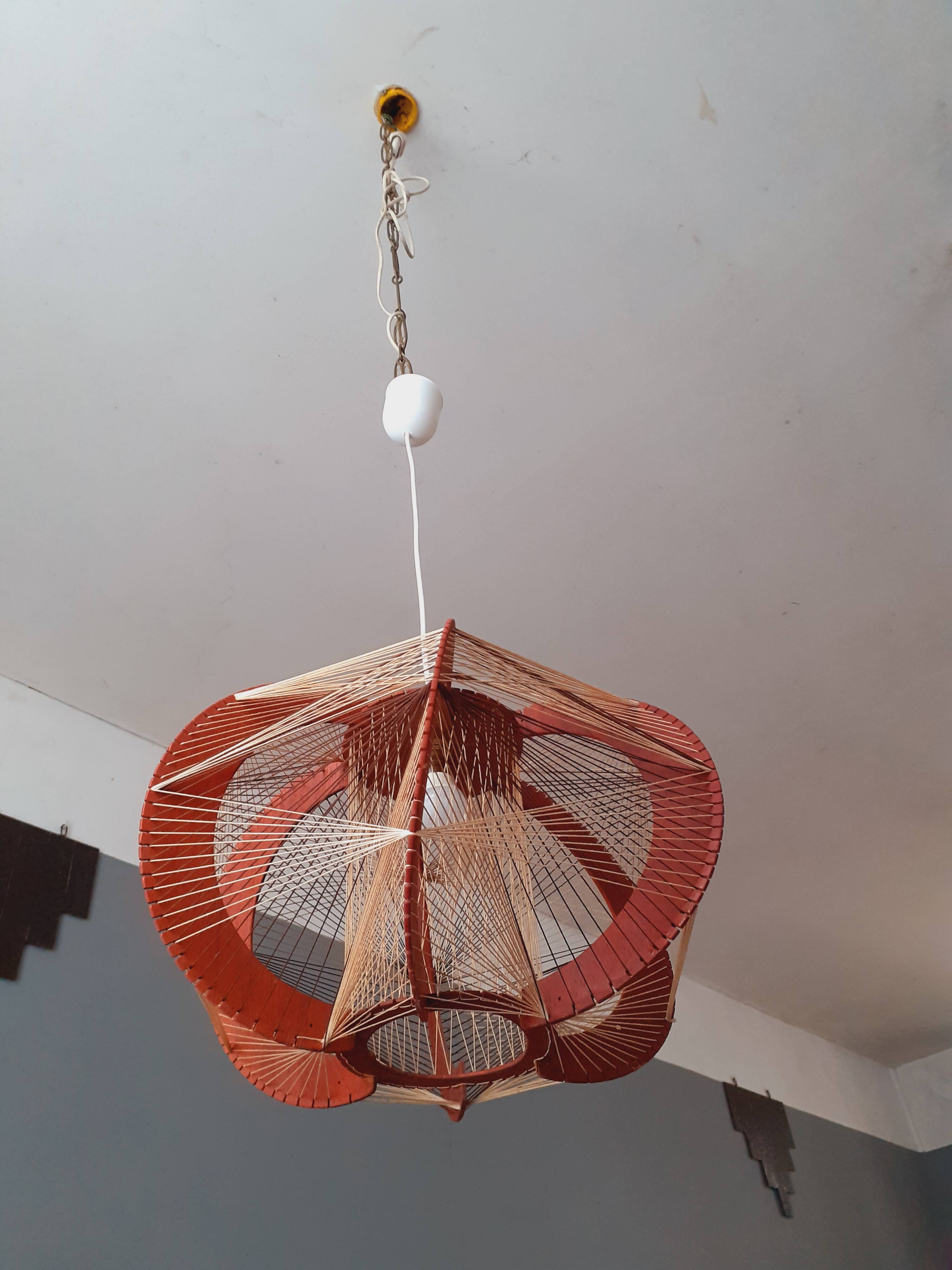 Vintage ceiling light from the 70s, Scandinavian style
