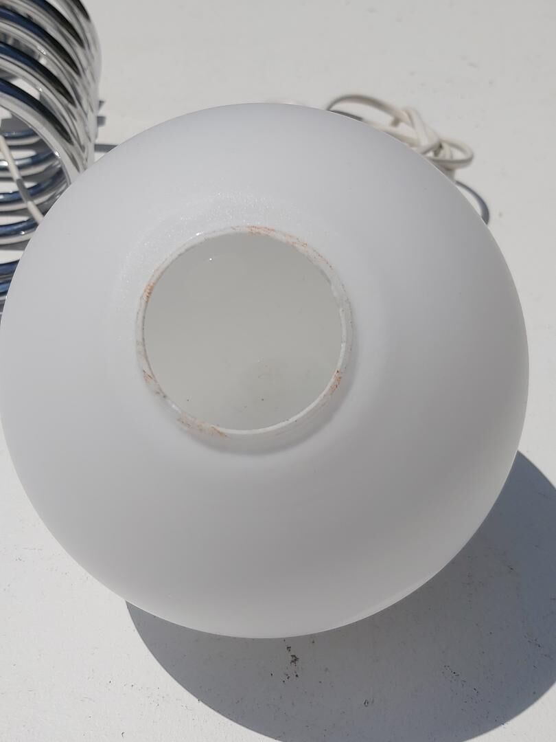Spring lamp and opaline design