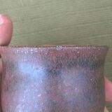 Teapot and ceramic cup signed JP