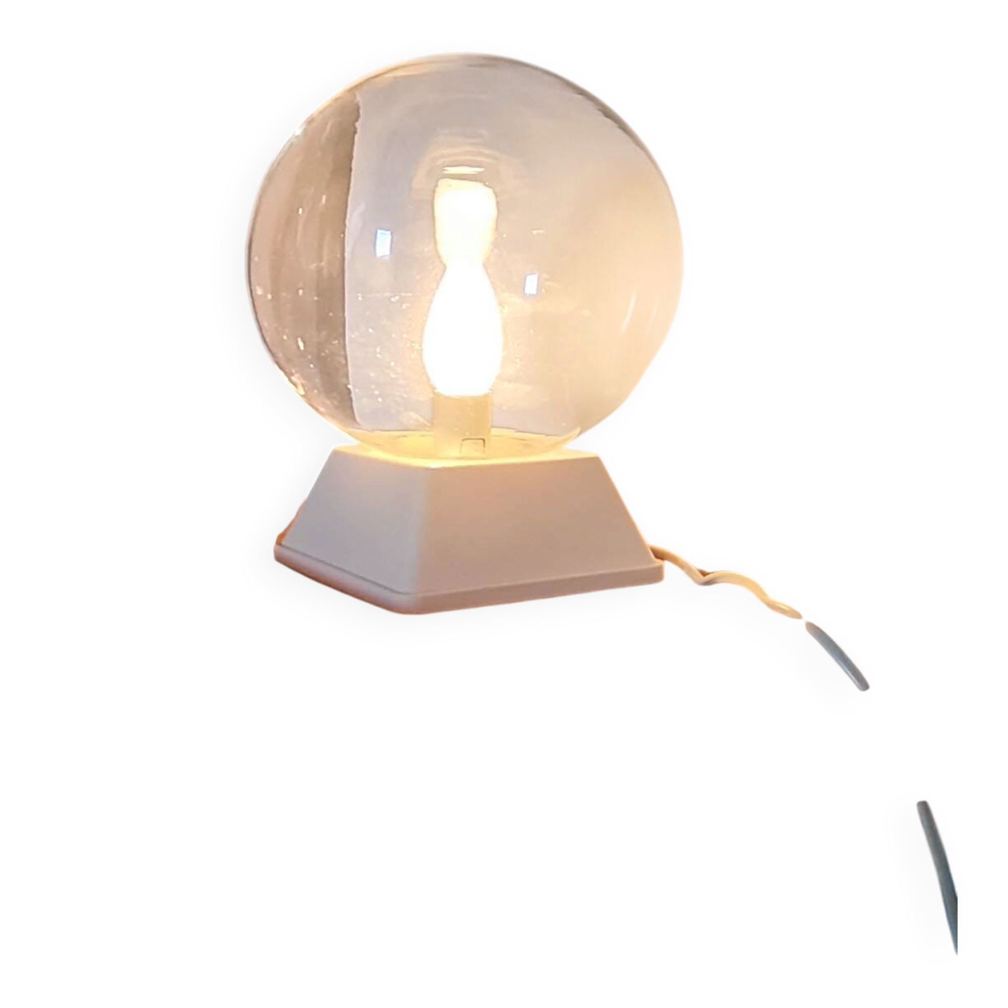 Vintage glass globe lamp from the 70s and 80s.