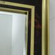 Miroir italien du milieu du siècle en laiton et celluloïd Sandro Petti par "Metal Art",