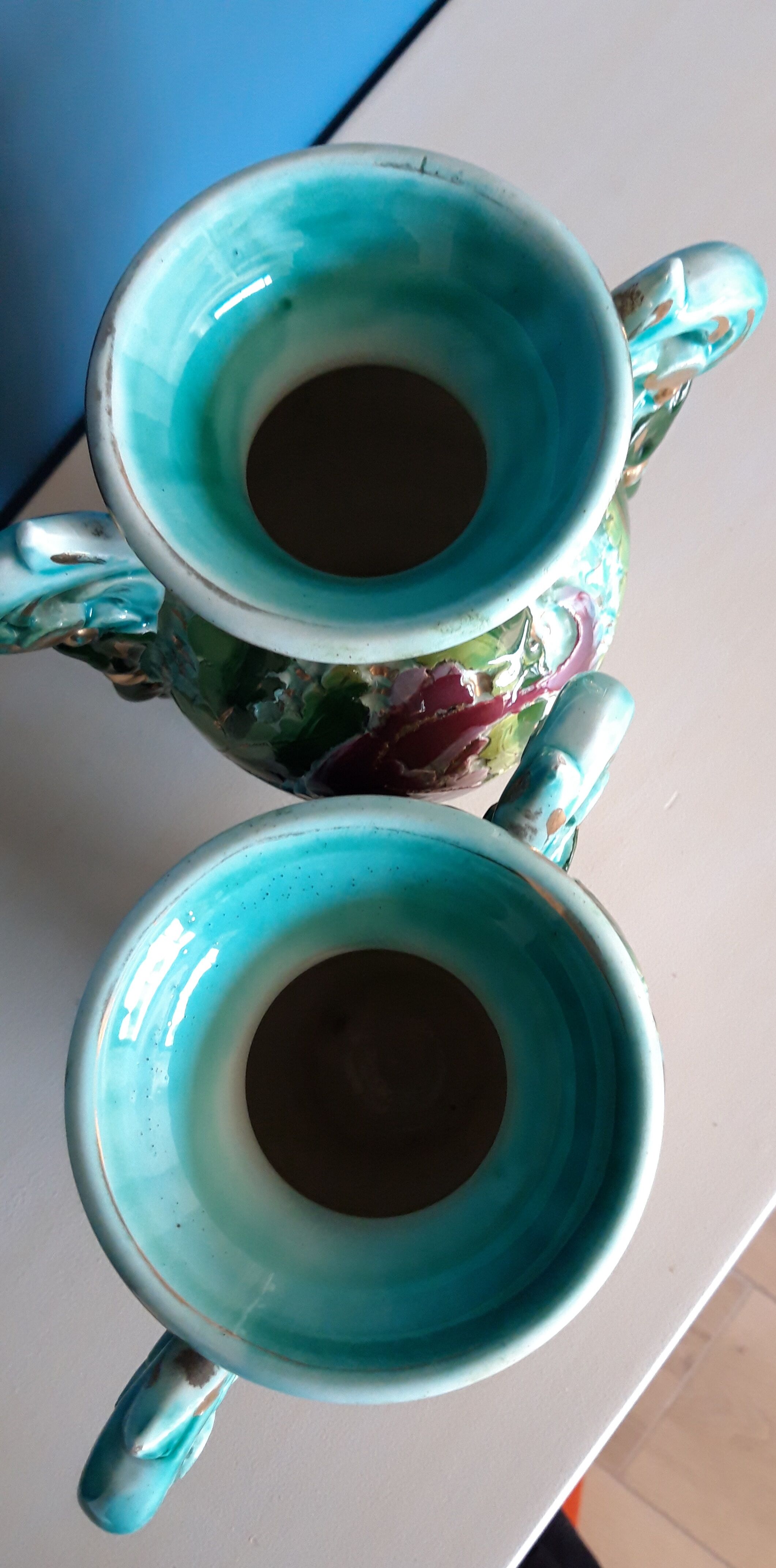 Pair of ceramic vases from Monaco from the 1950s