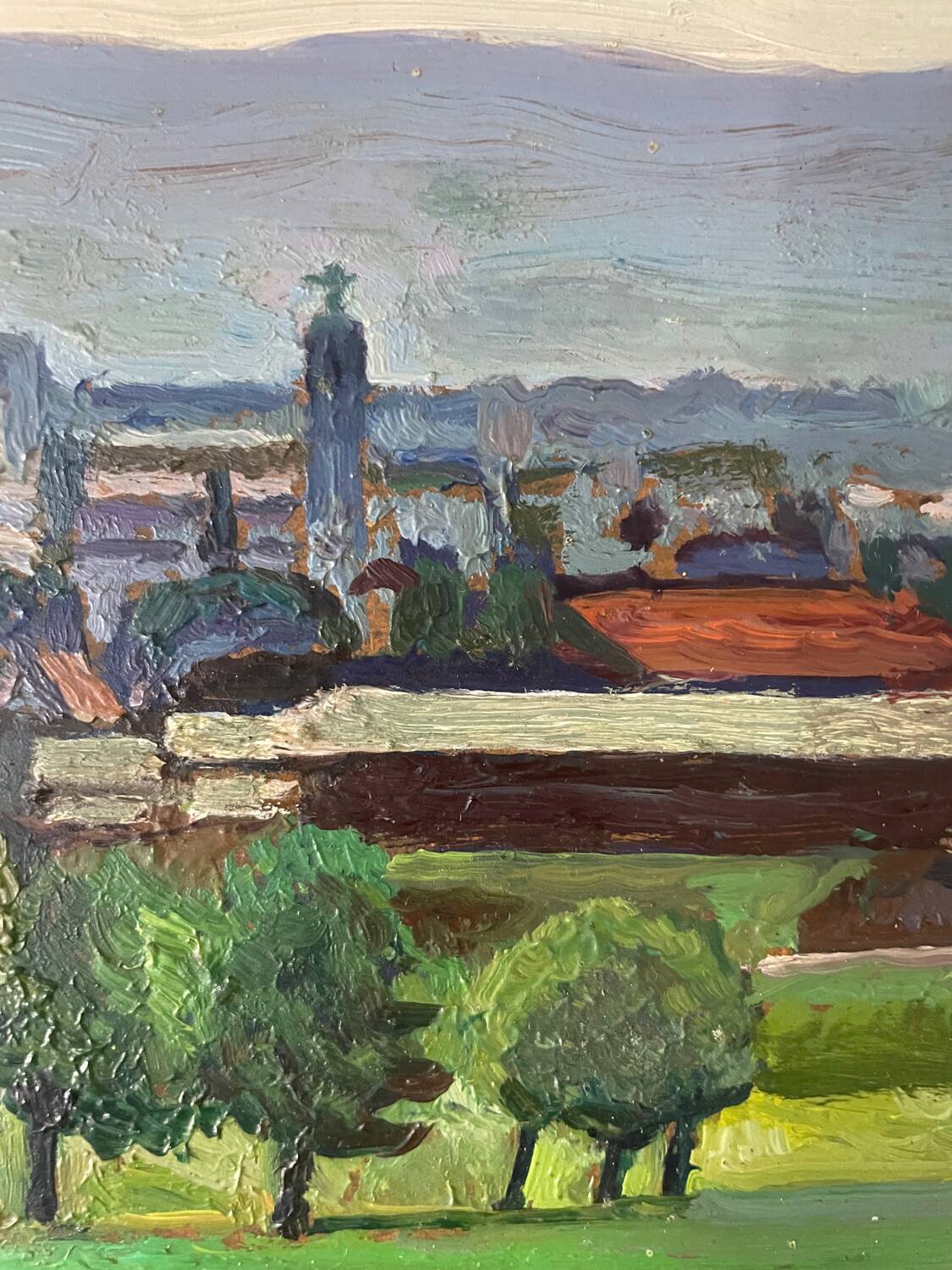 Swiss landscape painting 1950