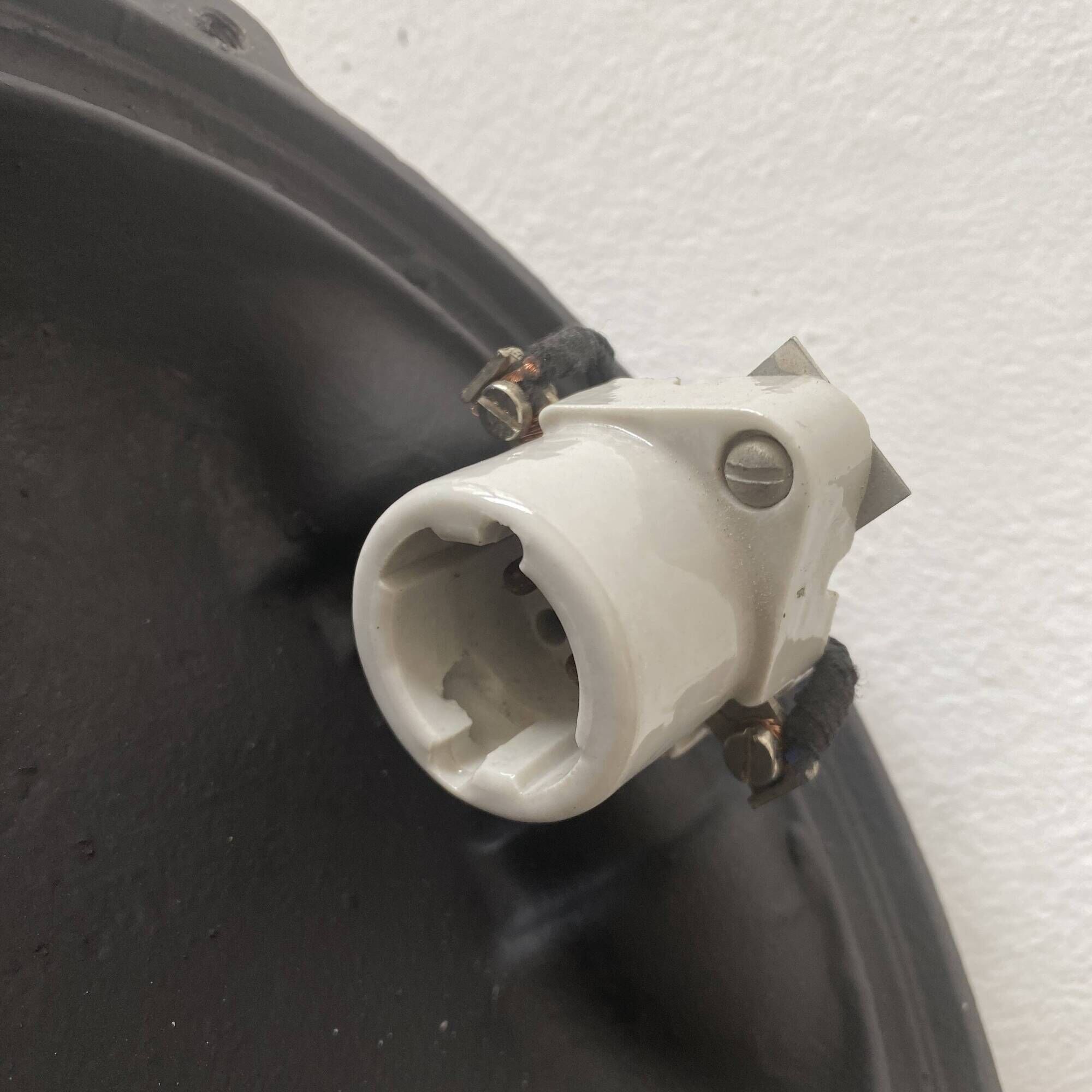 Pair of old “mapelec amiens” industrial wall lights