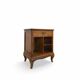 Antique Italian bedside table in solid walnut, 1920s/1930s