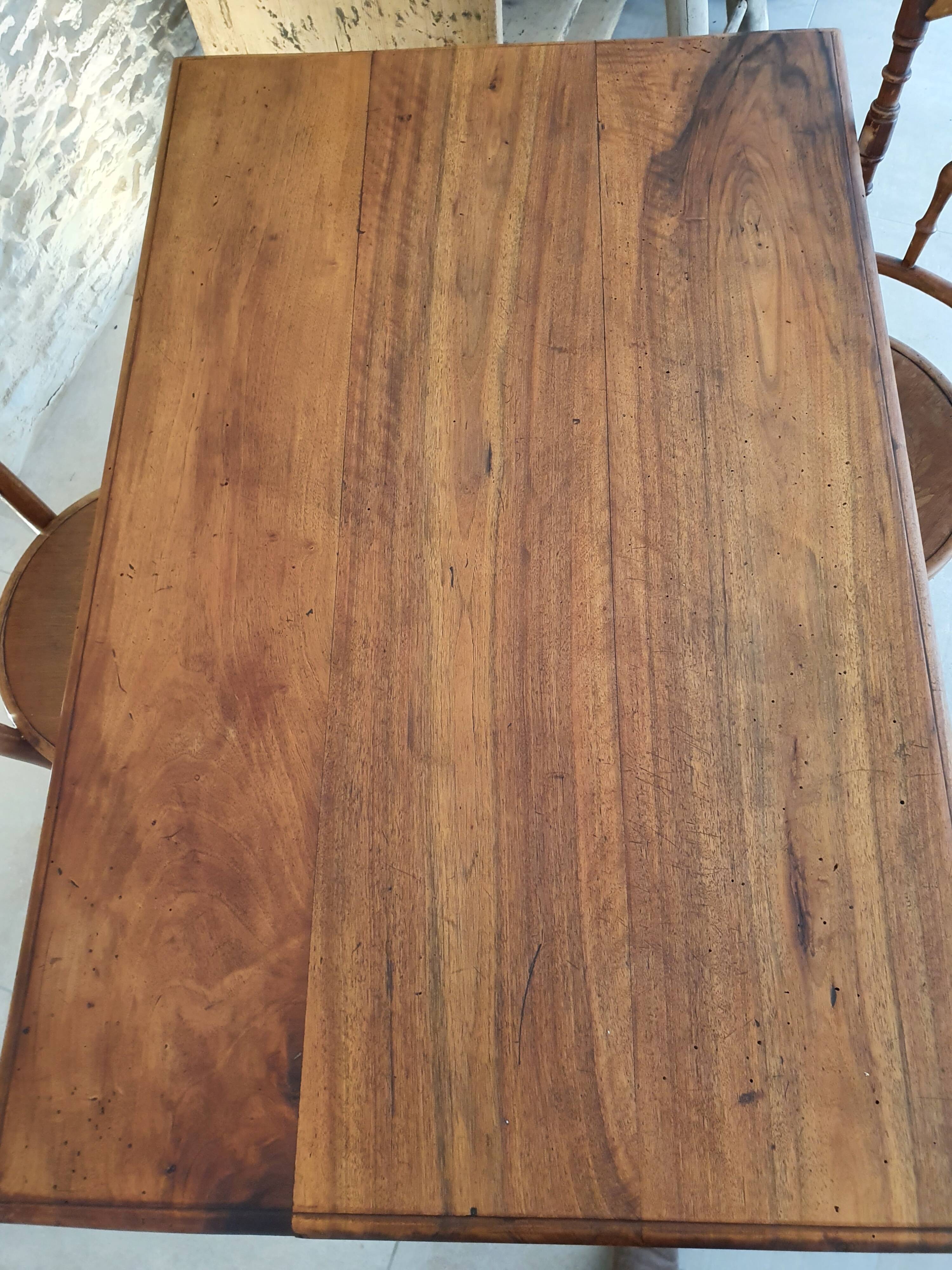 Farm table feet turned