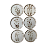 6 dessert plates Sarreguemines Morzine