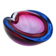 Pocket Glass Murano Flavio Poli Sommerso Fuchsia Blue 17cm