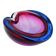 Pocket Glass Murano Flavio Poli Sommerso Fuchsia Blue 17cm