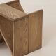 Table d'appoint en Orme massif Alain Ladroit pour Maison Regain Circa 1980
