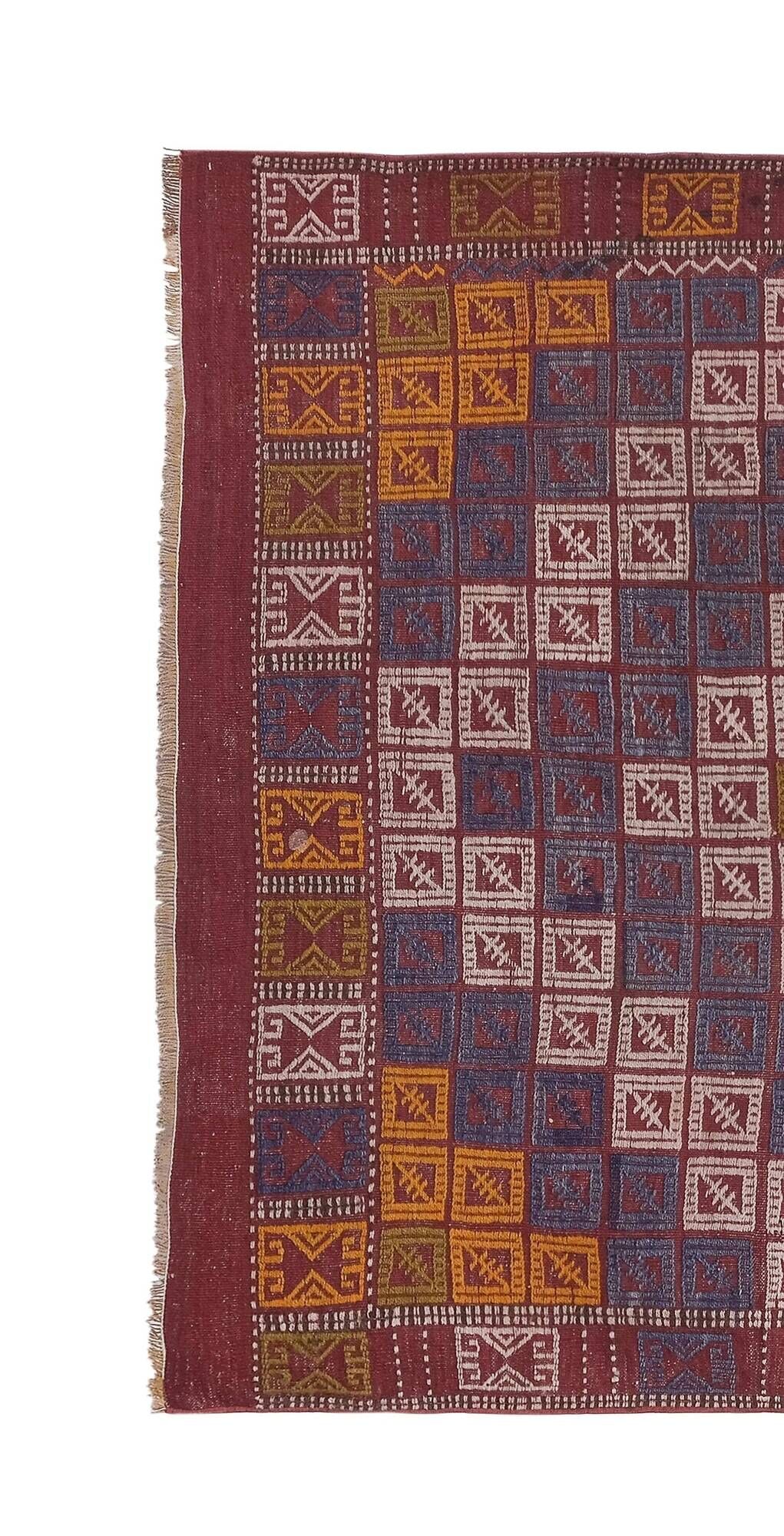 Vintage Turkish kilim handwoven 136x204 cm