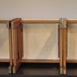 Chaises brutalistes en pin x 3