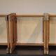Chaises brutalistes en pin x 3