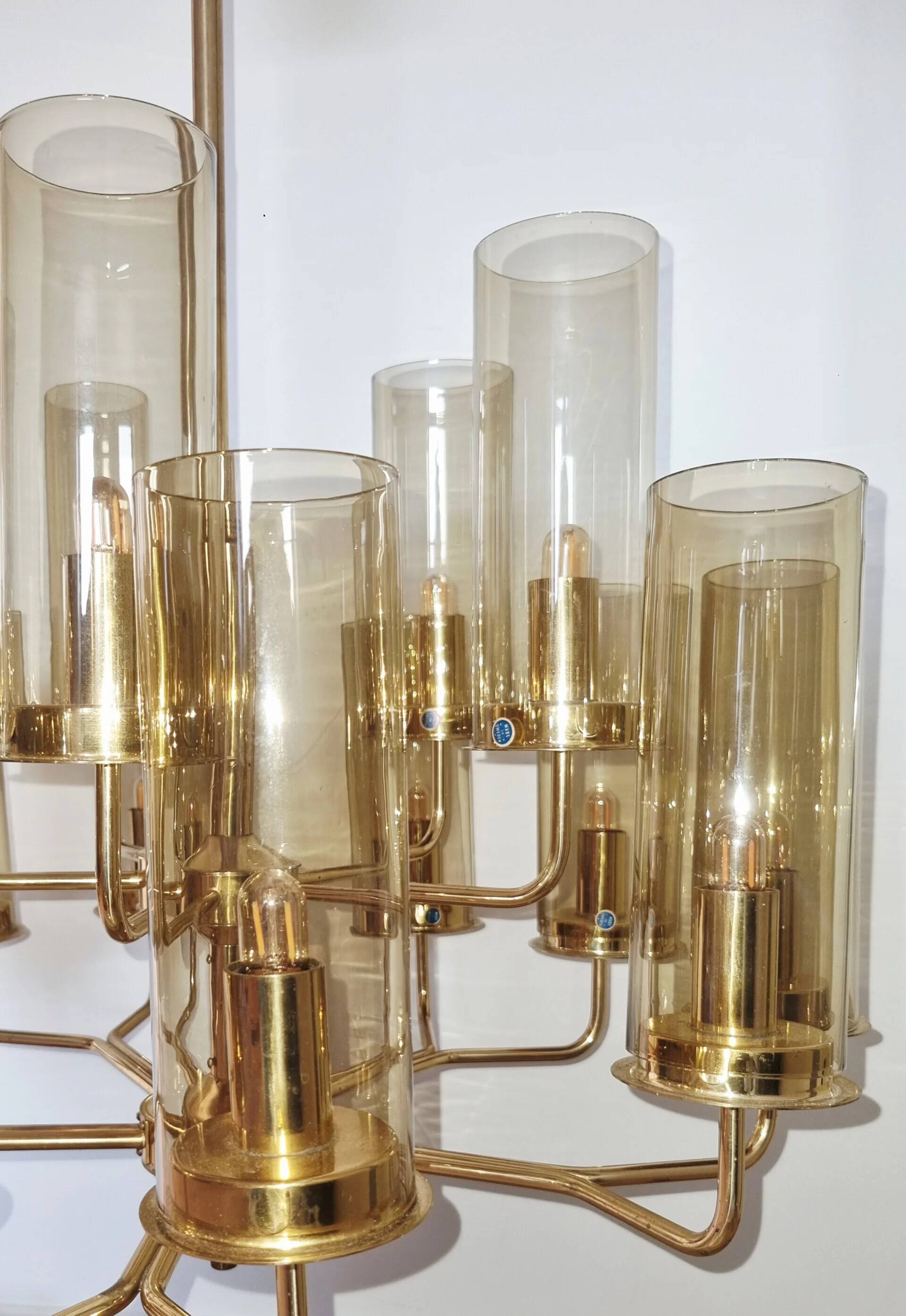 Chandelier model T434 by Hans Agne Jakobsson, Sweden 1960s