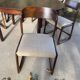 Vintage Baumann sleigh chairs with table